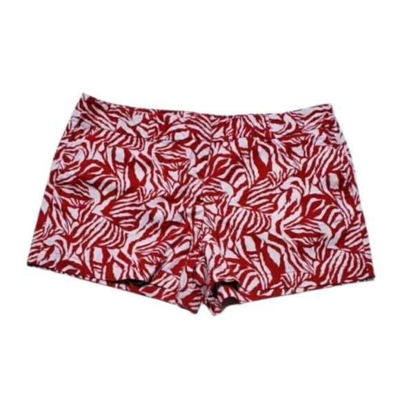 🆕️ Loft red & white zebra print Rivera shorts - Picture 1 of 3